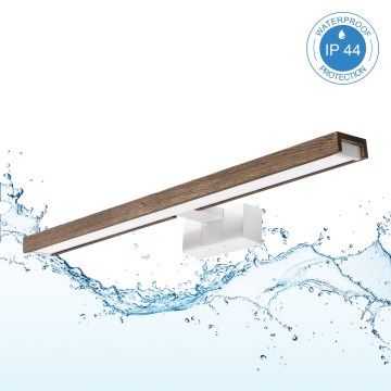Brilagi - LED kupatilsko osvetljenje za ogledalo 3u1 WOODY MIRROR 3v1 LED/12W/230V 60 cm IP44 bela/hrast orah