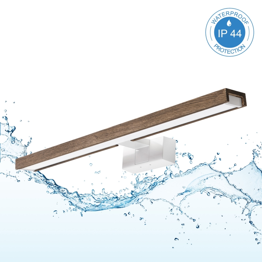 BRILAGI - LED kupatilsko osvetljenje za ogledalo 3u1 WOODY MIRROR 3v1 LED/12W/230V 60 cm IP44 bela/hrast orah