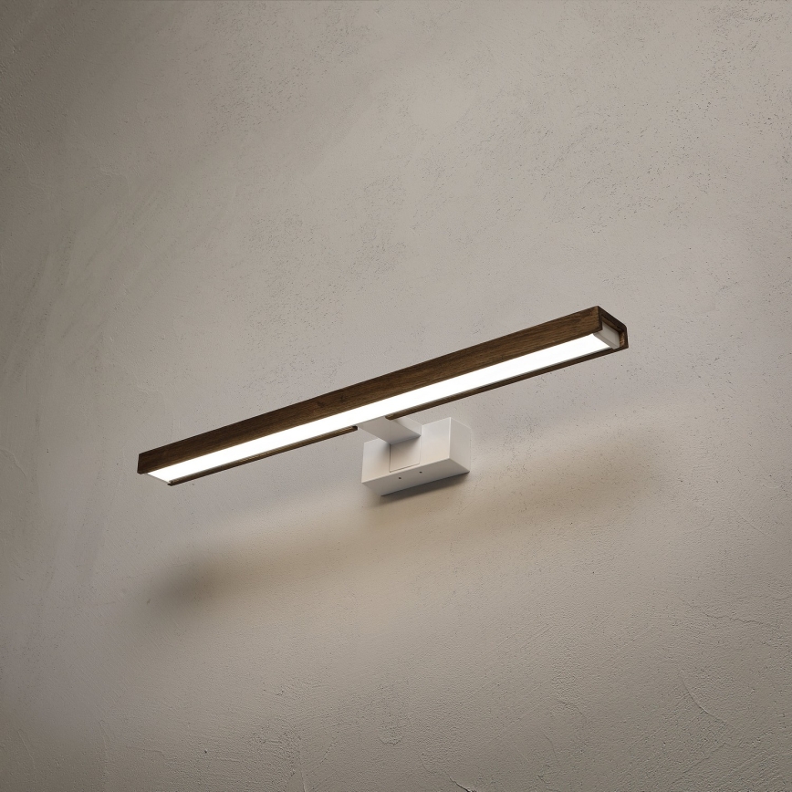 BRILAGI - LED kupatilsko osvetljenje za ogledalo 3u1 WOODY MIRROR 3v1 LED/12W/230V 60 cm IP44 bela/hrast orah