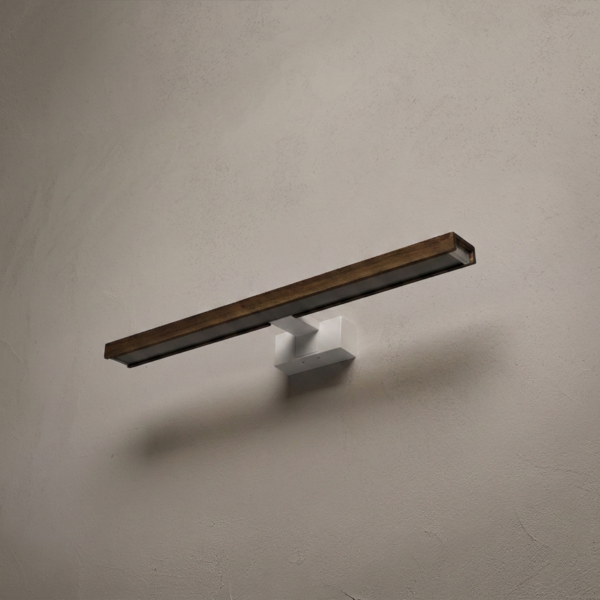 BRILAGI - LED kupatilsko osvetljenje za ogledalo 3u1 WOODY MIRROR 3v1 LED/12W/230V 60 cm IP44 bela/hrast orah