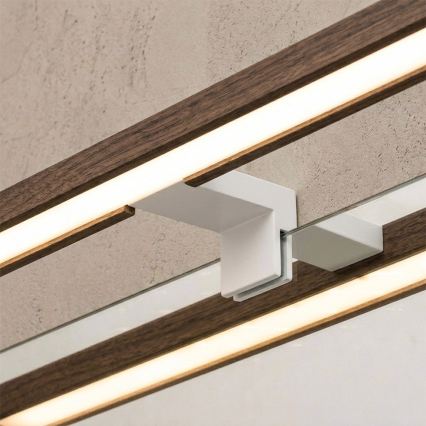 BRILAGI - LED kupatilsko osvetljenje za ogledalo 3u1 WOODY MIRROR 3v1 LED/12W/230V 60 cm IP44 bela/hrast orah