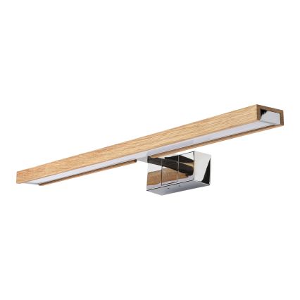BRILAGI - WOODY MIRROR LED 3u1 osvetljenje za kupatilsko ogledalo LED/12W/230V 60 cm IP44 sjajni hrom/hrast