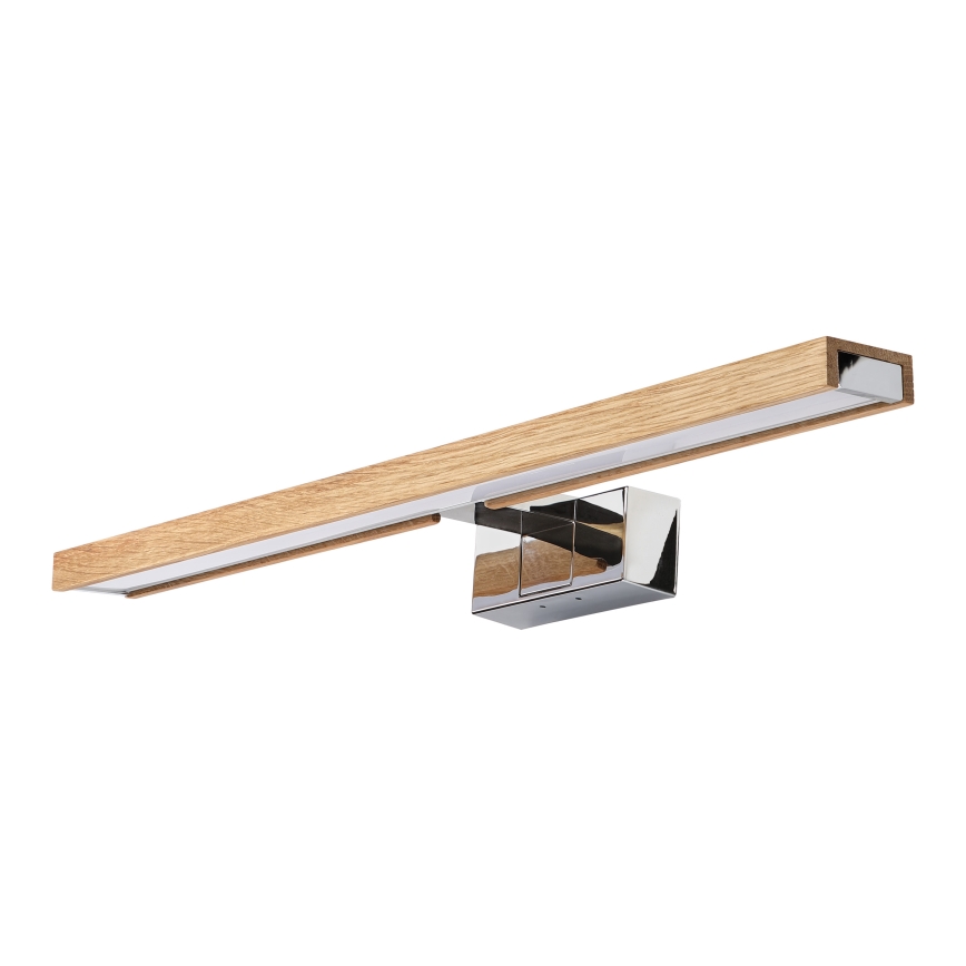 BRILAGI - WOODY MIRROR LED 3u1 osvetljenje za kupatilsko ogledalo LED/12W/230V 60 cm IP44 sjajni hrom/hrast