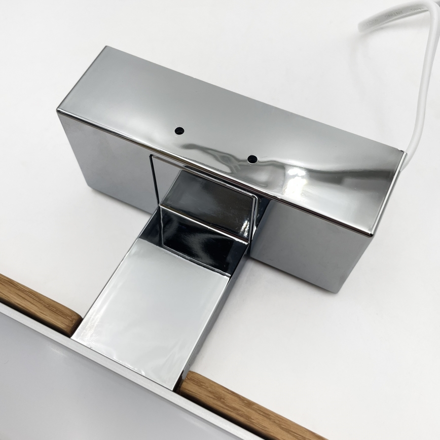 BRILAGI - WOODY MIRROR LED 3u1 osvetljenje za kupatilsko ogledalo LED/12W/230V 60 cm IP44 sjajni hrom/hrast