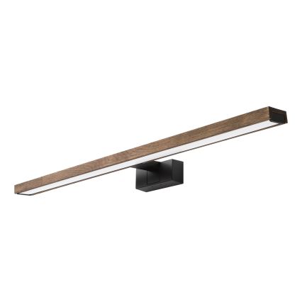 BRILAGI - LED kupatilsko osvetljenje za ogledalo 3u1 WOODY MIRROR LED/15W/230V 80 cm IP44 crna/hrast-orah