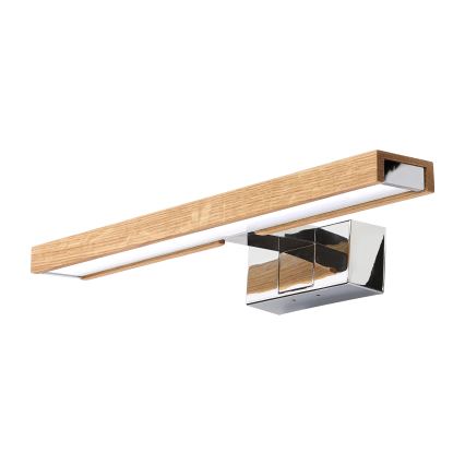 BRILAGI - LED kupatilsko osvetljenje za ogledala 3u1 WOODY MIRROR LED/8W/230V 40 cm IP44 sjajni hrom/hrast