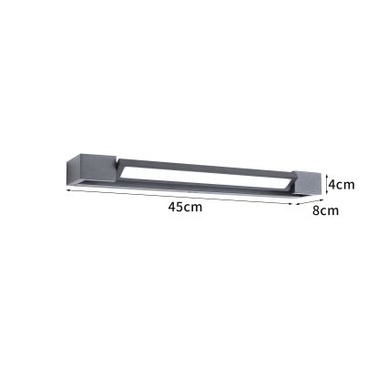 Brilagi - LED osvetljenje za kupatilsko ogledalo AQUA LINE LED/12W/230V 45 cm IP44 antracit CRI 90