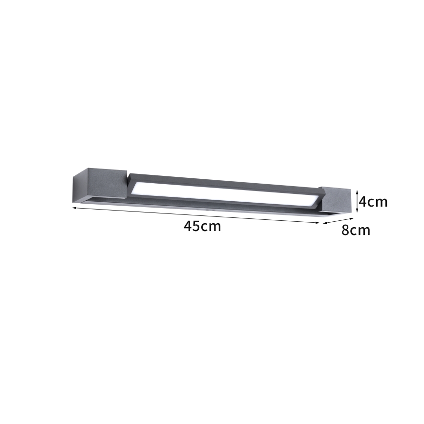 Brilagi - LED osvetljenje za kupatilsko ogledalo AQUA LINE LED/12W/230V 45 cm IP44 antracit CRI 90