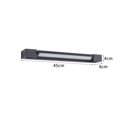 Brilagi - LED osvetljenje za kupatilsko ogledalo AQUA LINE LED/12W/230V 45 cm IP44 crna CRI 90