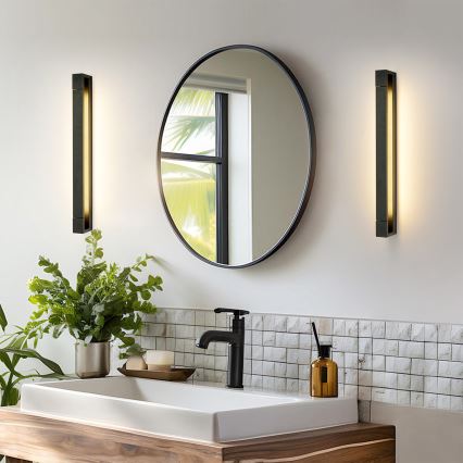Brilagi - LED osvetljenje za kupatilsko ogledalo AQUA LINE LED/18W/230V 60 cm IP44 crna CRI 90