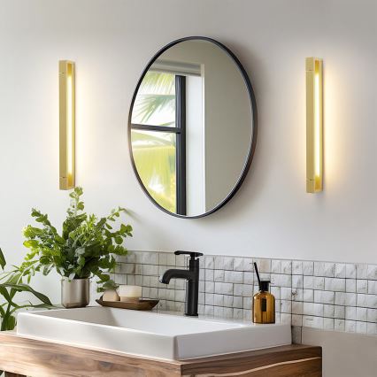 Brilagi - LED osvetljenje za kupatilsko ogledalo AQUA LINE LED/18W/230V 60 cm IP44 zlatna CRI 90
