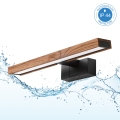 Brilagi - LED kupatilsko osvetljenje za ogledalo WOODY MIRROR 3u1 LED/8W/230V 40 cm IP44 crna/hrast