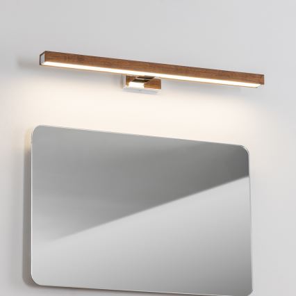 Brilagi - LED kupatilsko osvetljenje za ogledalo WOODY MIRROR LED/12W/230V 60 cm IP44 hrast trešnja/sjajni hrom