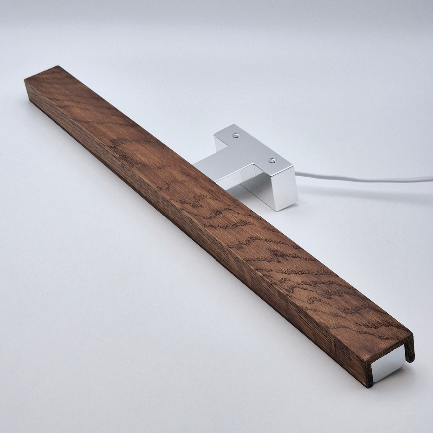 Brilagi - LED kupatilsko osvetljenje za ogledalo WOODY MIRROR LED/12W/230V 60 cm IP44 hrast trešnja/sjajni hrom