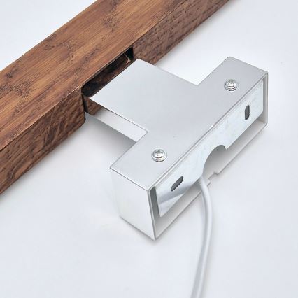 Brilagi - LED kupatilsko osvetljenje za ogledalo WOODY MIRROR LED/12W/230V 60 cm IP44 hrast trešnja/sjajni hrom