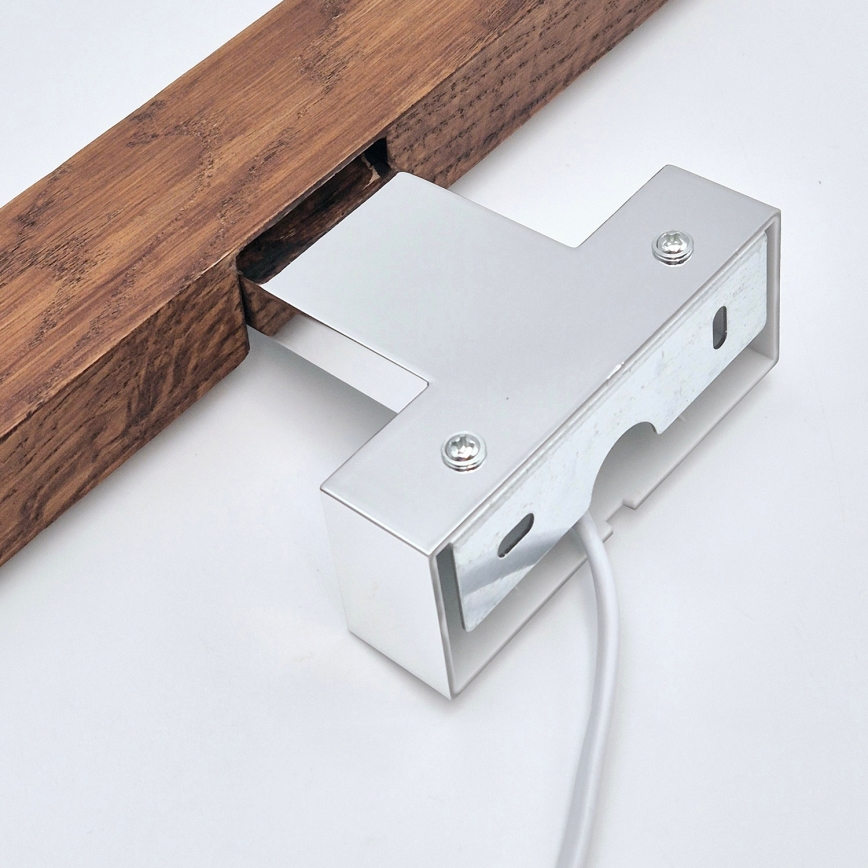 Brilagi - LED kupatilsko osvetljenje za ogledalo WOODY MIRROR LED/12W/230V 60 cm IP44 hrast trešnja/sjajni hrom
