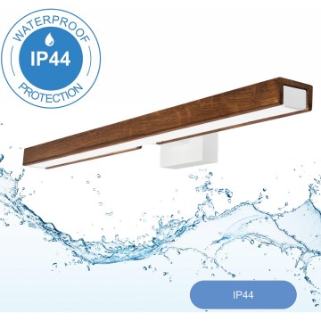 Brilagi - LED kupatilsko osvetljenje za ogledalo WOODY MIRROR LED/12W/230V 60 cm IP44 hrast trešnja/bela