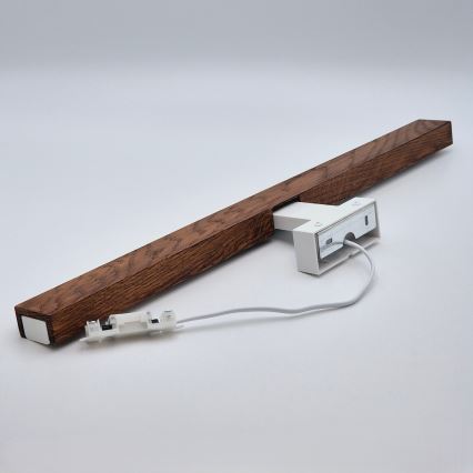 Brilagi - LED kupatilsko osvetljenje za ogledalo WOODY MIRROR LED/12W/230V 60 cm IP44 hrast trešnja/bela