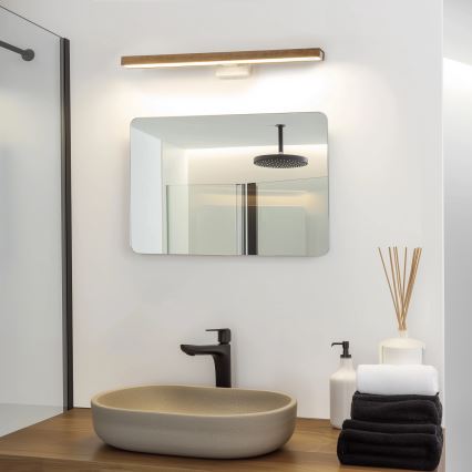 Brilagi - LED osvetljenje za kupatilsko ogledalo WOODY MIRROR LED/12W/230V 60 cm IP44 hrast orah/bela