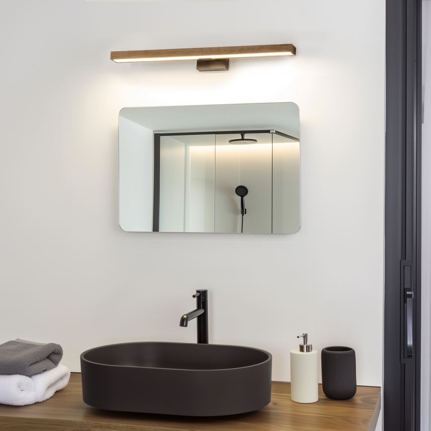 Brilagi - LED kupatilsko osvetljenje za ogledalo WOODY MIRROR LED/12W/230V 60 cm IP44 hrast/orah/crna