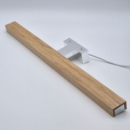 Brilagi - LED osvetljenje za kupatilsko ogledalo WOODY MIRROR LED/12W/230V 60 cm IP44 hrast/sjajni hrom