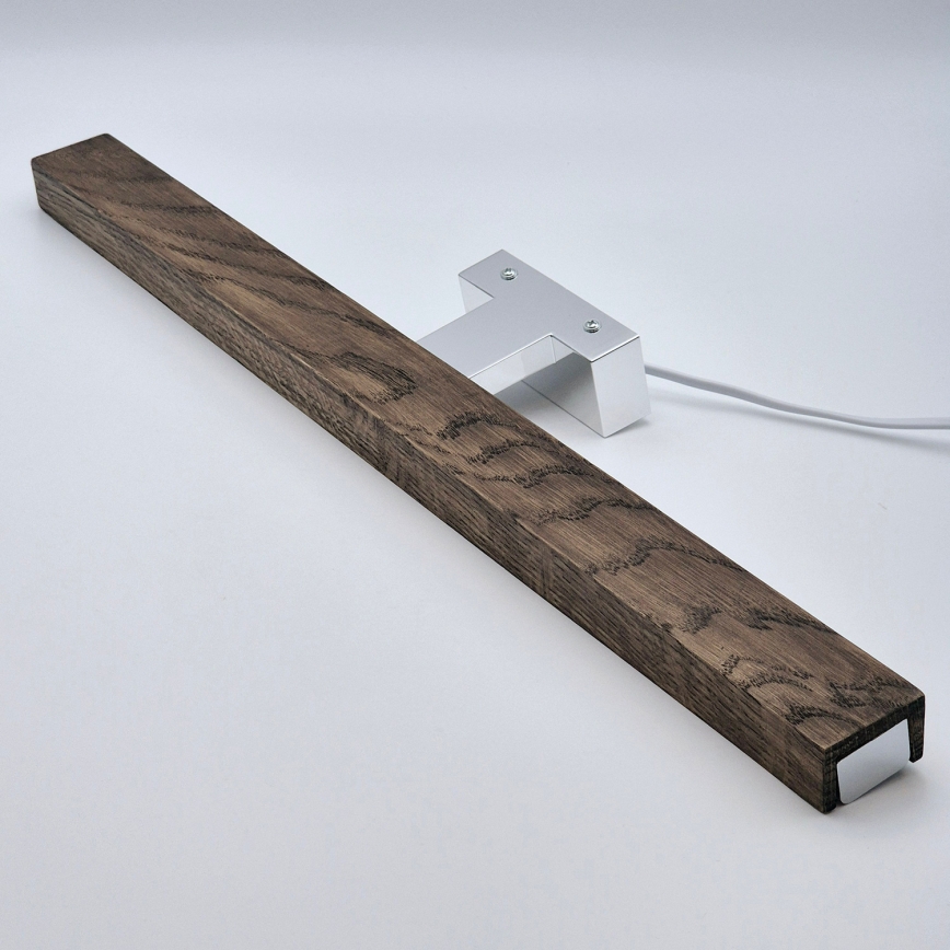 Brilagi - LED osvetljenje za kupatilsko ogledalo WOODY MIRROR LED/12W/230V 60 cm IP44 hrast orah/sjajni hrom