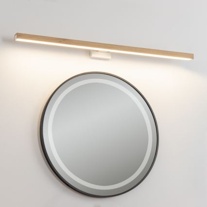 Brilagi - LED rasveta za kupatilsko ogledalo WOODY MIRROR LED/15W/230V 90 cm IP44 hrast/bela