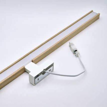 Brilagi - LED rasveta za kupatilsko ogledalo WOODY MIRROR LED/15W/230V 90 cm IP44 hrast/bela