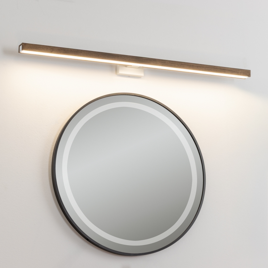 Brilagi - LED kupatilsko osvetljenje za ogledalo WOODY MIRROR LED/15W/230V 90 cm IP44 hrast orah/bela