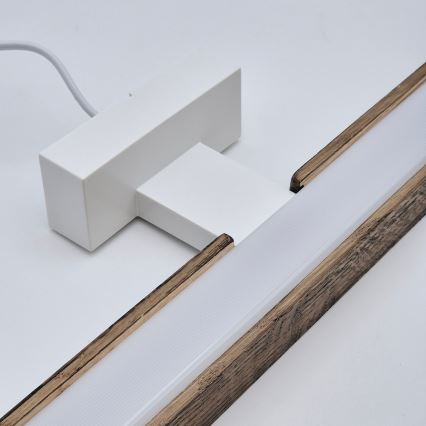 Brilagi - LED kupatilsko osvetljenje za ogledalo WOODY MIRROR LED/15W/230V 90 cm IP44 hrast orah/bela