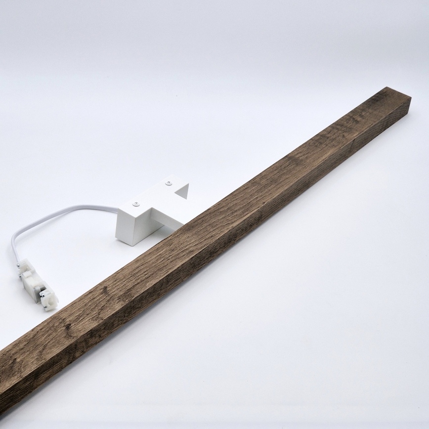 Brilagi - LED kupatilsko osvetljenje za ogledalo WOODY MIRROR LED/15W/230V 90 cm IP44 hrast orah/bela