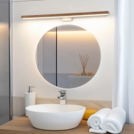 Brilagi - LED osvetljenje za kupatilsko ogledalo WOODY MIRROR LED/15W/230V 90 cm IP44 hrast/trešnja/bela
