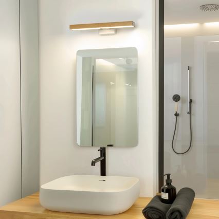 Brilagi - LED kupatilsko osvetljenje za ogledalo WOODY MIRROR LED/8W/230V 40 cm IP44 hrast/bela