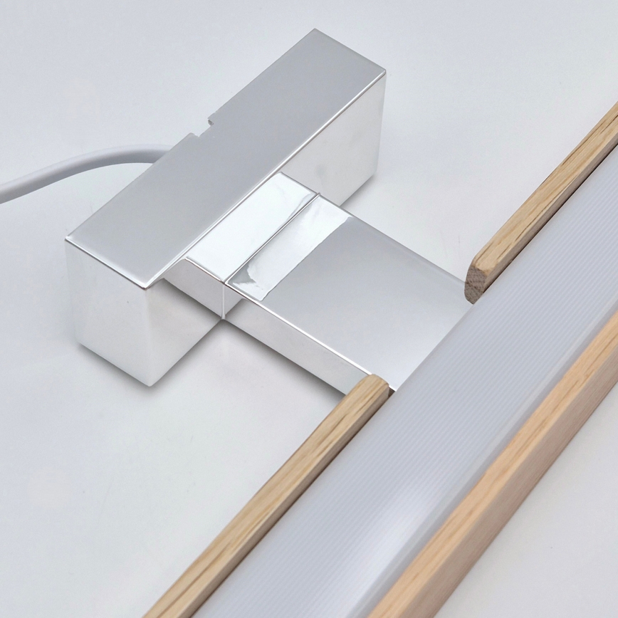 Brilagi - LED osvetljenje za kupatilsko ogledalo WOODY MIRROR LED/8W/230V 40 cm IP44 hrast/sjajni hrom