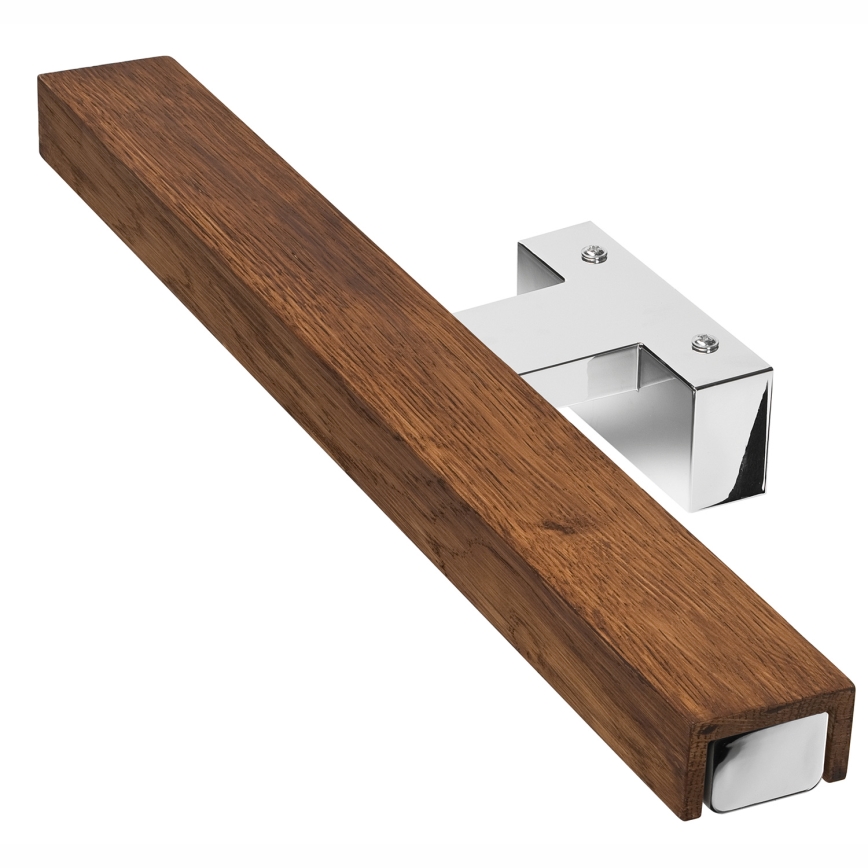 Brilagi - LED kupatilsko osvetljenje za ogledalo WOODY MIRROR LED/8W/230V 40 cm IP44 hrast-trešnja/sjajni hrom