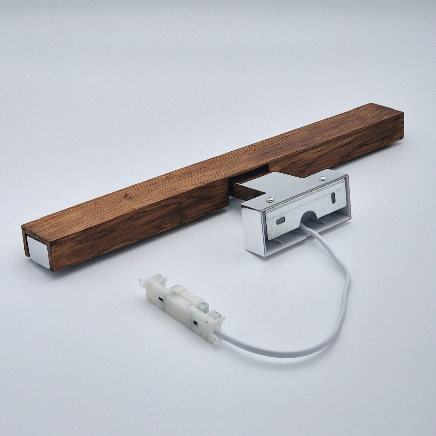 Brilagi - LED kupatilsko osvetljenje za ogledalo WOODY MIRROR LED/8W/230V 40 cm IP44 hrast-trešnja/sjajni hrom