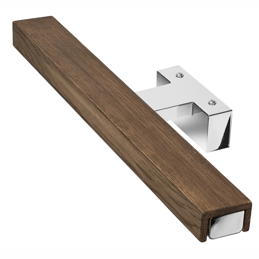 BRILAGI - LED kupatilsko osvetljenje za ogledalo WOODY MIRROR LED/8W/230V 40 cm IP44 hrast orah/sjajni hrom