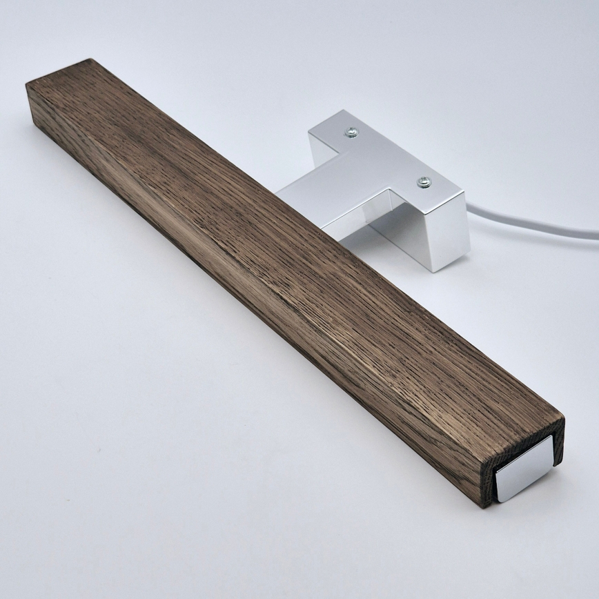 BRILAGI - LED kupatilsko osvetljenje za ogledalo WOODY MIRROR LED/8W/230V 40 cm IP44 hrast orah/sjajni hrom