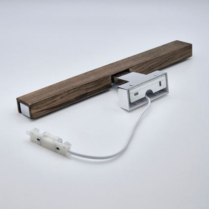 BRILAGI - LED kupatilsko osvetljenje za ogledalo WOODY MIRROR LED/8W/230V 40 cm IP44 hrast orah/sjajni hrom