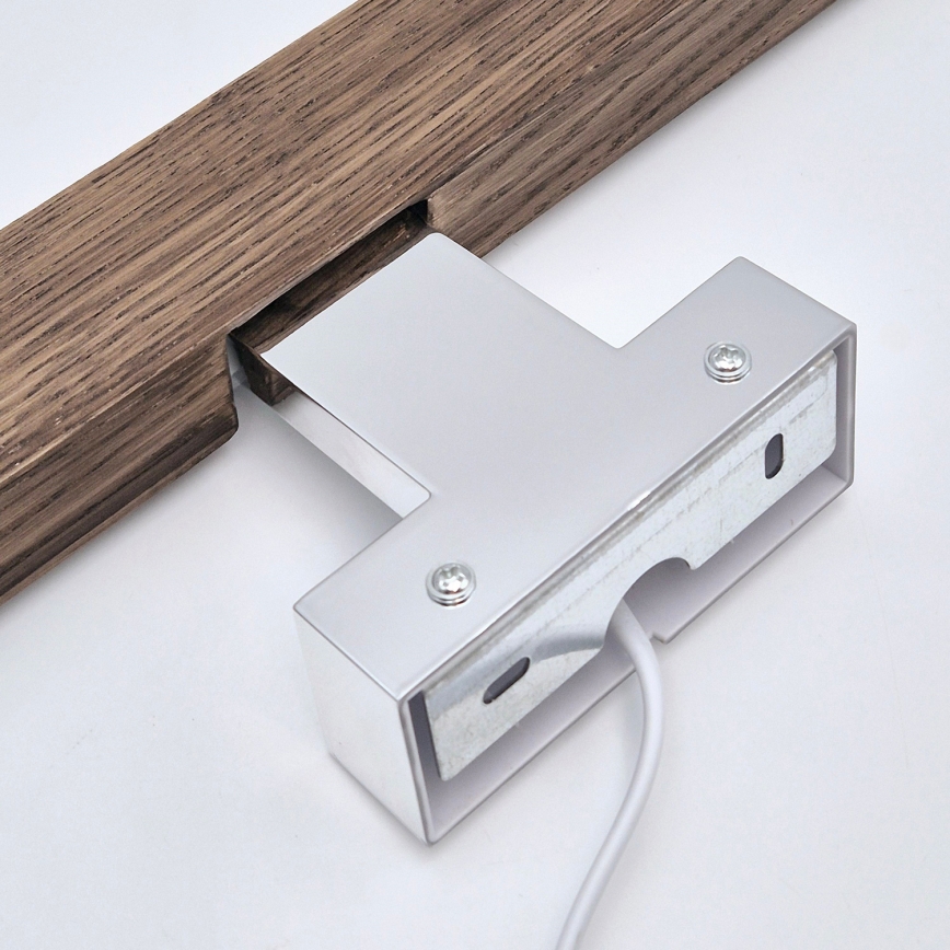 BRILAGI - LED kupatilsko osvetljenje za ogledalo WOODY MIRROR LED/8W/230V 40 cm IP44 hrast orah/sjajni hrom