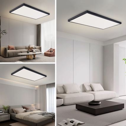 Brilagi - LED kupatilsko plafonsko svetlo FRAME LED/96W/230V 120x60 cm 3000/4000/6000K IP44 crna