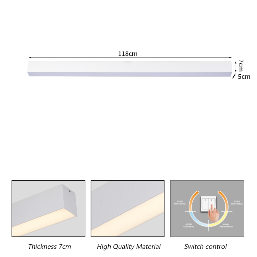 Brilagi - LED plafonsko svetlo za kupatilo SLEEKLINE LED/40W/230V 3000/4500/6000K belo IP44