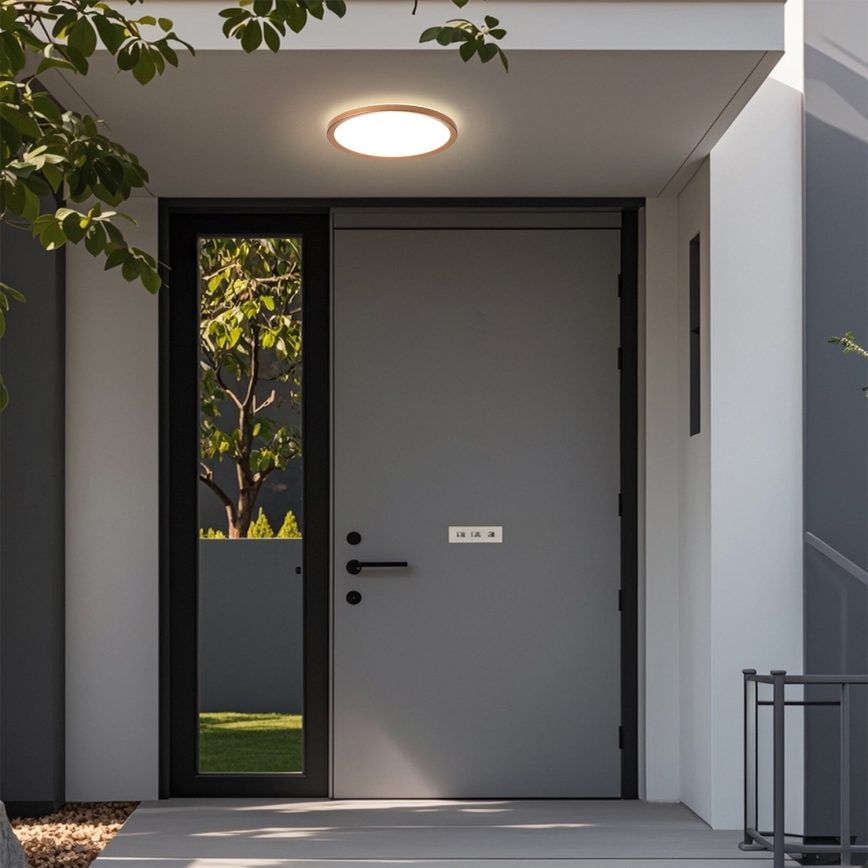 Brilagi - LED kupatilsko plafonsko svetlo ULTRA TANAK LED/12W/230V prečnik 22,5 cm roze zlato IP54