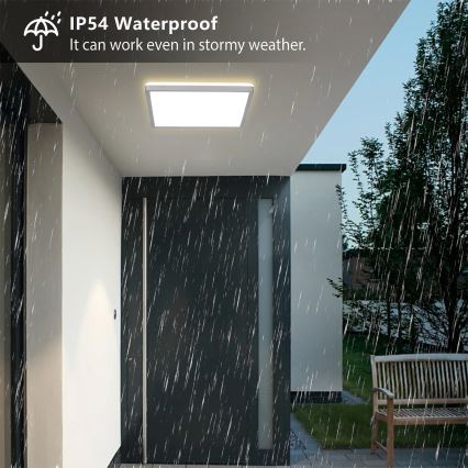 Brilagi - LED kupatilsko plafonsko svetlo ULTRA SLIM LED/18W/230V 30x30 cm srebrno IP54