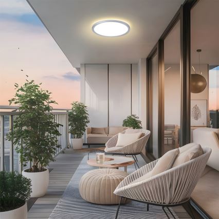 Brilagi - LED plafonsko svetlo za kupatilo ULTRA SLIM LED/24W/230V prečnik 42 cm srebrno IP54