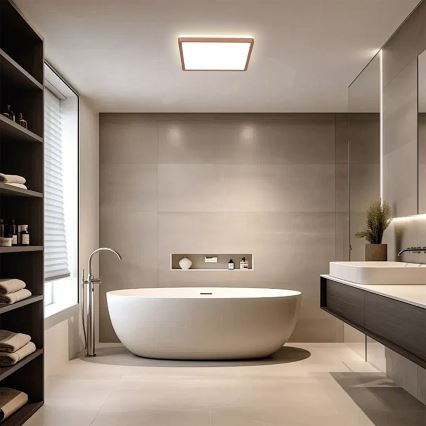 Brilagi - LED plafonsko svetlo za kupatilo ULTRA SLIM LED/24W/230V 42x42 cm ružičasto zlato IP54