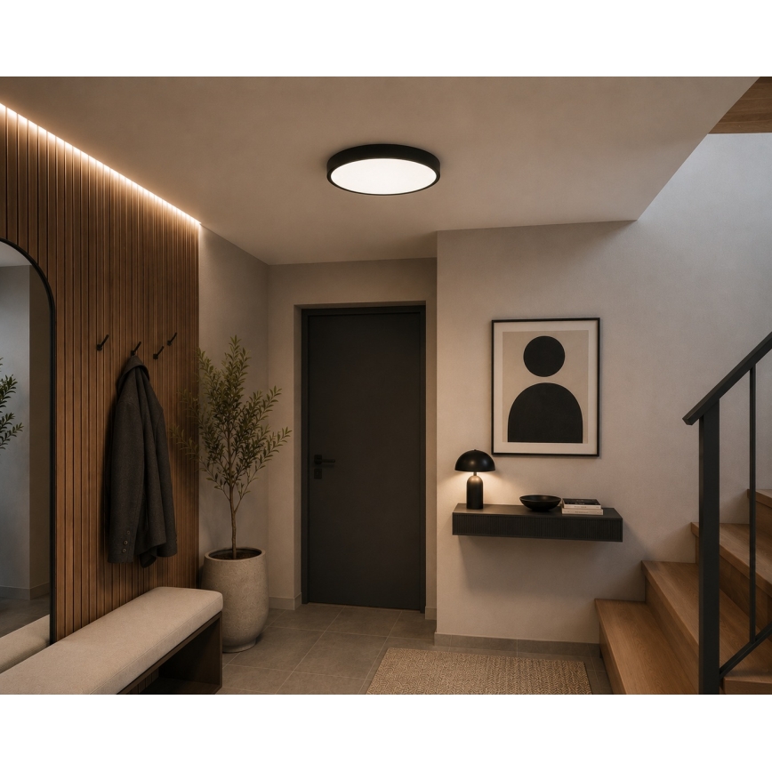 BRILAGI - LED plafonska svetiljka za kupatilo ZENNA LED/24W/230V Ø 35 cm IP44 antracit
