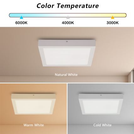 Brilagi - LED plafonsko svetlo za kupatilo FRAME LED/24W/230V 30x30 cm 3000/4000/6000K IP44 belo