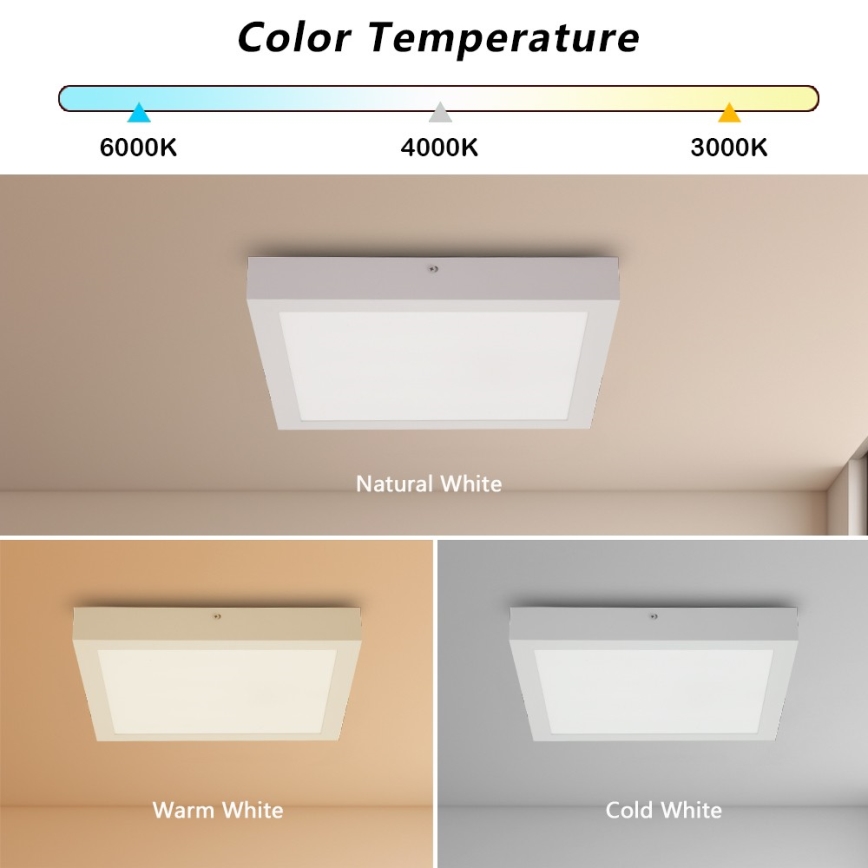 Brilagi - LED plafonsko svetlo za kupatilo FRAME LED/24W/230V 30x30 cm 3000/4000/6000K IP44 belo