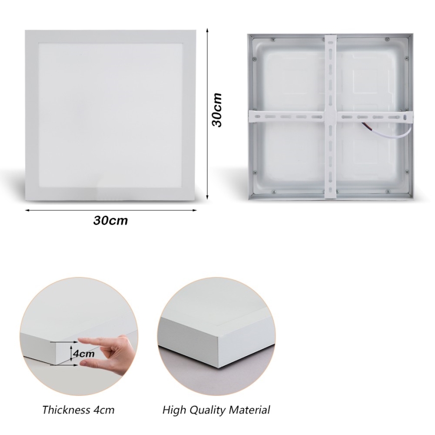 Brilagi - LED plafonsko svetlo za kupatilo FRAME LED/24W/230V 30x30 cm 3000/4000/6000K IP44 belo